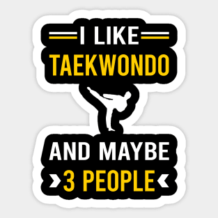 3 People Taekwondo Tae Kwon Do Taekwon-Do Sticker